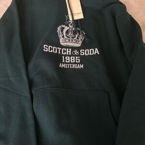 NWT Scotch and Soda forest green hoodie